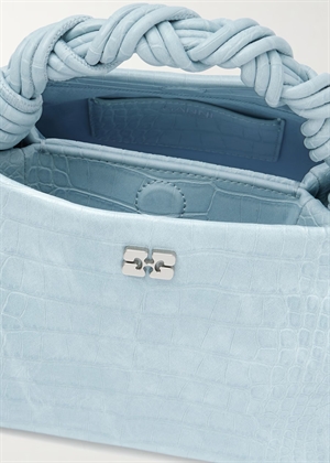 Bou small croco bag Delicate Blue B2100031 Ganni 